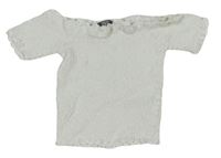 Bílé žabičkové crop tričko Primark