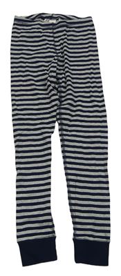 Tmavomodro-šedé pruhované spodní kalhoty H&M