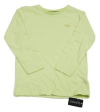 Nové - Limetkovo-bílé pruhované triko s výšivkou Dunnes