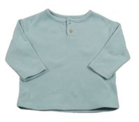 Světlemodrá žebrovaná mikina s knoflíčky M&S