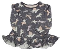 Tmavomodrá mikina se zvířátky Nutmeg