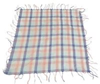 Modro-růžovo-bílý kostkovaný šátek