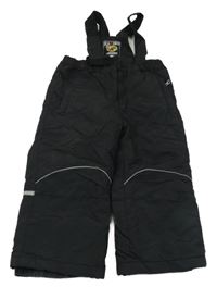 Černé šusťákové oteplovačky s kšandami 