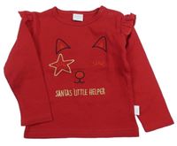 Červené triko s kočkou 