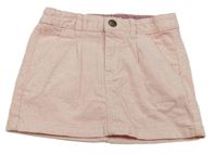 Světlerůžová třpytivá manšestrová sukně H&M