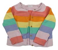 Barevný pruhovaný propínací svetr Next