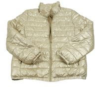 Zlatá šusťáková prošívaná bunda Zara