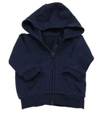 Tmavomodrá propínací mikina s kapucí George