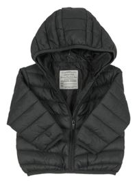 Tmavošedá prošíváná zateplená šusťáková bunda Primark