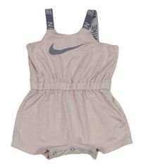 Růžovo-šedý kraťasový letní overal Nike