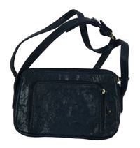 Dámská tmavomodrá koženková crossbody kabelka HIdesign
