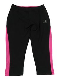 Černo-růžové sportovní capri legíny Karrimor