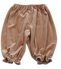 Růžové sametové capri kalhoty