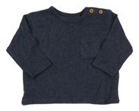 Tmavomodré úpletové triko s kapsičkou George