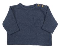 Tmavomodré úpletové triko s kapsičkou George