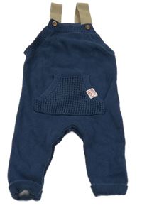 Tmavomodré pletené laclové tepláky s kapsou F&F