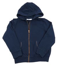 Tmavomodrá propínací mikina s kapucí M&S