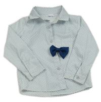 2set - Bílá puntíkatá košile + motýlek