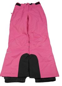 Neonově růžovo-černé šusťákové funkční oteplovačky Icepeal