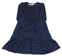 Tmavomodré šaty se srdíčky Yigga