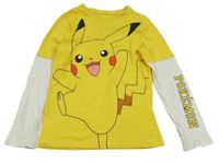 Žluto-smetanové triko s Pikachu C&A
