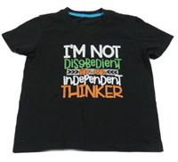 Černé tričko s nápisem 