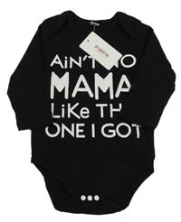 Nové - Černé žebrované body s nápisem 