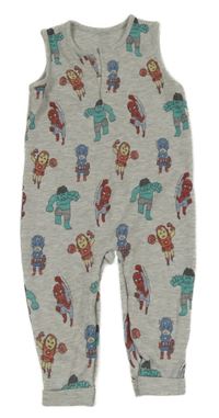 Šedý žebrovaný overal - Avengers George