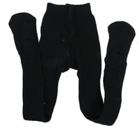 Černé punčocháče s 3D vzorem