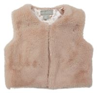 Světlerůžová koženková podšitá vesta Primark