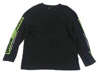 Černé triko s nápisem H&M