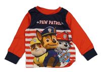 Červeno-tmavomodré triko s Paw Patrol 