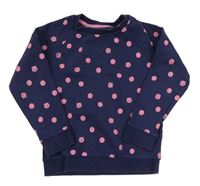 Tmavomodrá mikina s puntíky Mothercare