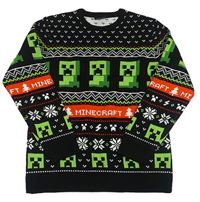 Černo-barevný svetr Minecraft 