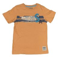 Oranžové tričko s potiskem H&M