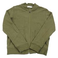 Khaki propínací mikina M&S