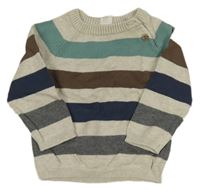 Béžový svetr s proužky H&M