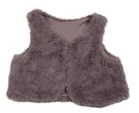 Fialová kožešinová podšitá vesta Nutmeg