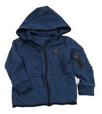 Tmavomodrá propínací mikina s kapucí F&F