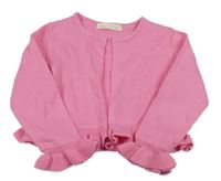 Růžový propínací svetr American Princess