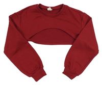 Červená crop mikina Shein