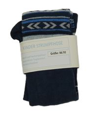 Nové - Tmavomodré vzorované punčocháče 