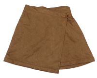 Nové - Béžová semišová sukně 