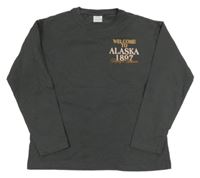 Tmavošedé triko s ledním medvědem Zara 