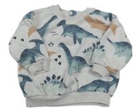Smetanová mikina s dinosaury Matalan 
