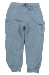 Světlemodré cargo tepláky s kapsami F&F