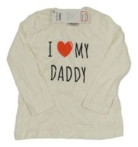 Nové - Smetanové triko s nápisem So Cute