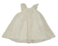 Smetanové síťované květované šaty H&M