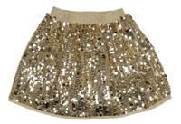 Zlatá třpytivá flitrová sukně H&M