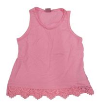 Neonově růžový top s krajkou Kiki&Koko